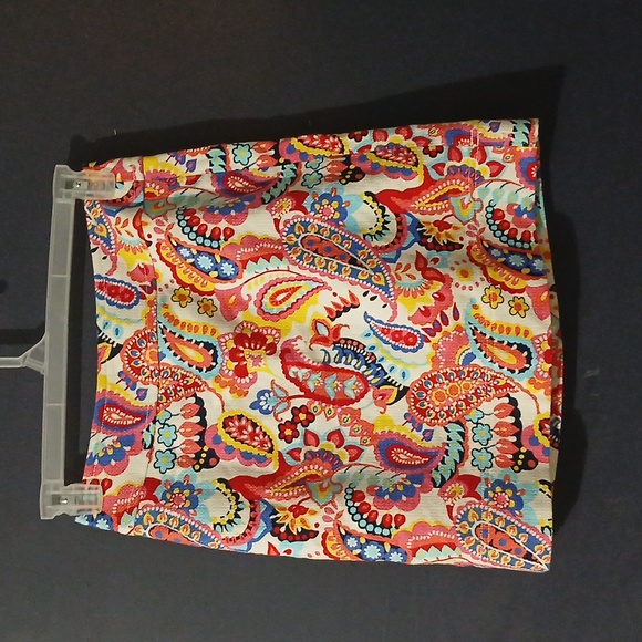 Talbots Dresses & Skirts - - GUC Talbots petites womens skirt paisley red pink white blue  size 2P cotton